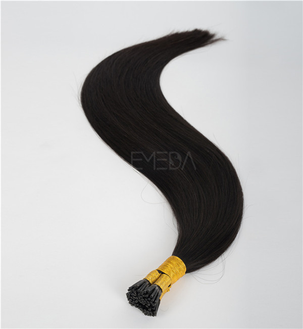 Color #1b I tip hair extensions remy hair Italy keratin YJ238
